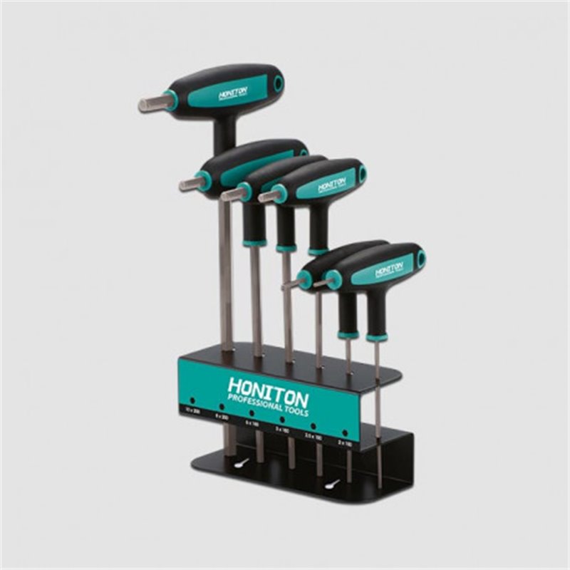 HONITON T-skrutkovače HEX s guličkou sada 6 dielov HW151-0306