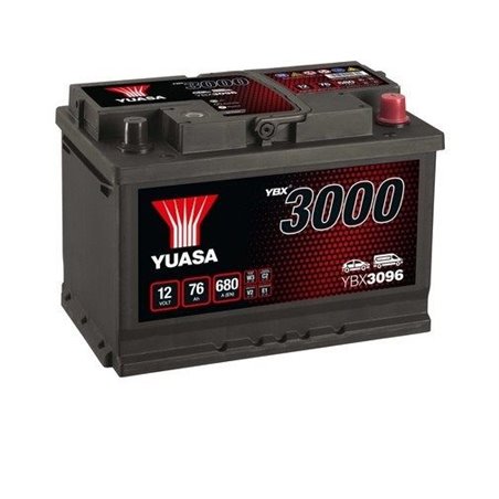 YUASA 76 Ah Autobatéria12V ,680 A ,YBX3096
