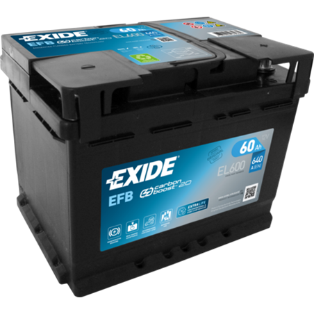 EXIDE EFB 60Ah AutobatériaStart-Stop 12V , 640A , EL600