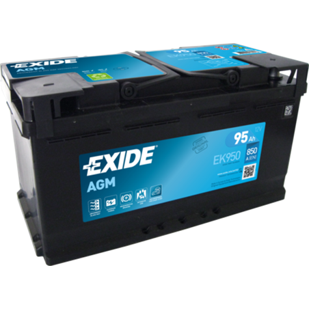 EXIDE AGM 95Ah AutobatériaStart-Stop 12V , 850A , EK950