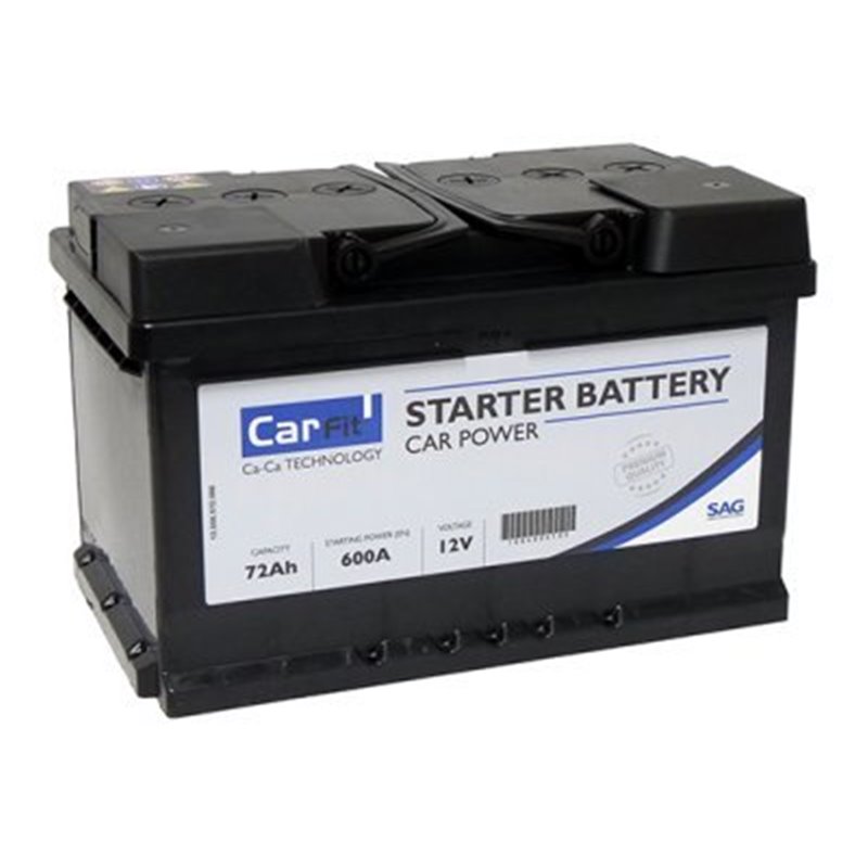 CARFIT 72AH Autobatéria12V , 600A , CARBAT07002