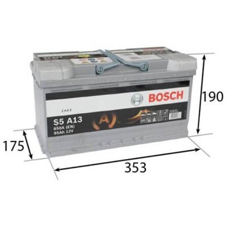 BOSCH S5 95 Ah Autobatéria12V , 850 A, 0 092 S5A 130