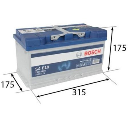 BOSCH EFB S4 75Ah Autobatéria12V , 730A , 0 092 S4E 100