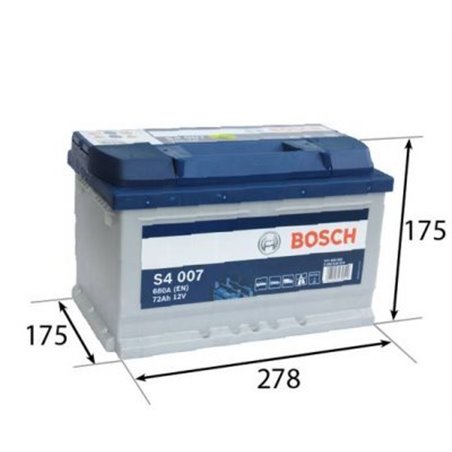 BOSCH S4 72Ah Autobatéria12V , 680A , 0 092 S40 070