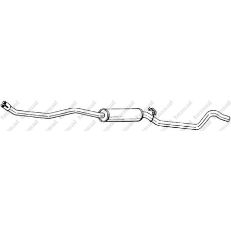 Stredný tlmič výfuku BOSAL 287-085
