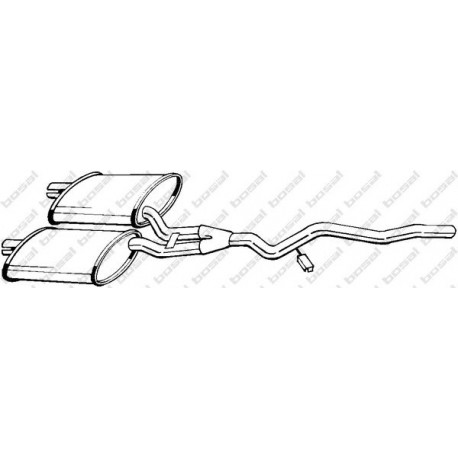 Stredný tlmič výfuku BOSAL 283-633