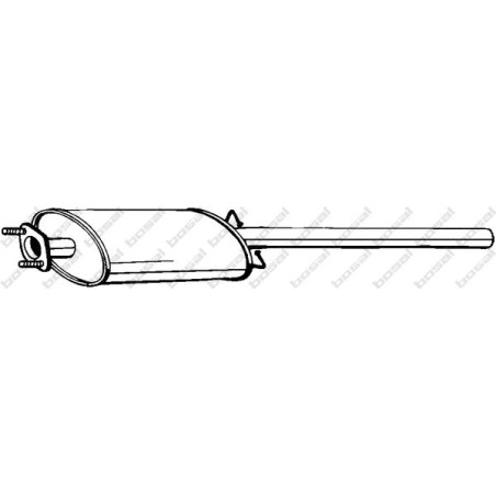 Stredný tlmič výfuku BOSAL 281-895