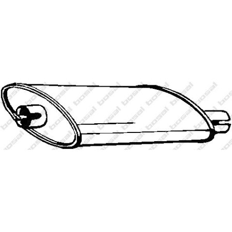 Stredný tlmič výfuku BOSAL 200-387