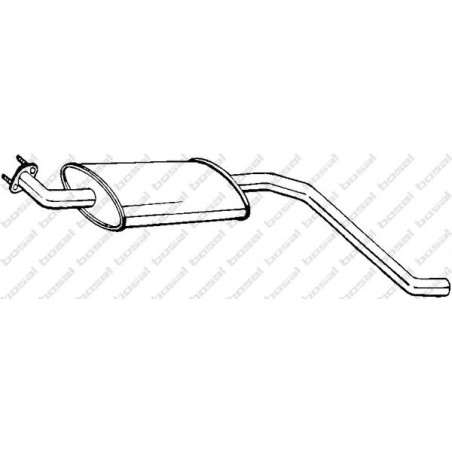 Stredný tlmič výfuku BOSAL 115-635