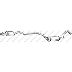 Stredný tlmič výfuku BOSAL 295-889
