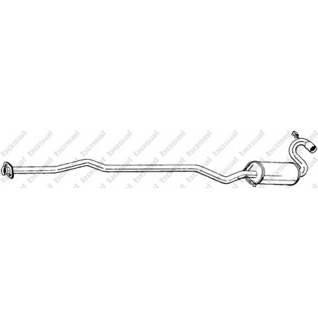 Stredný tlmič výfuku BOSAL 291-653