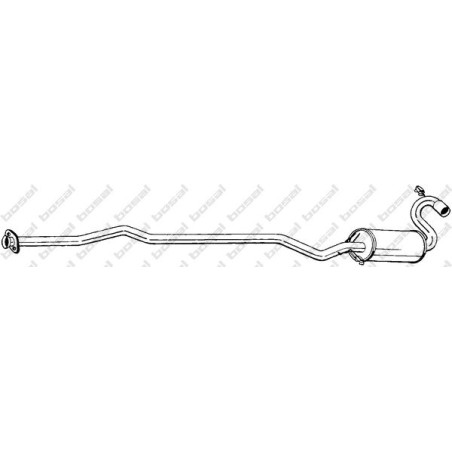 Stredný tlmič výfuku BOSAL 291-653