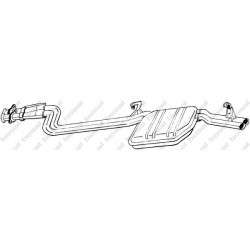 Stredný tlmič výfuku BOSAL 291-111