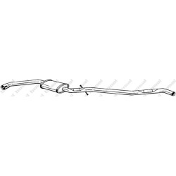 Stredný tlmič výfuku BOSAL 291-001