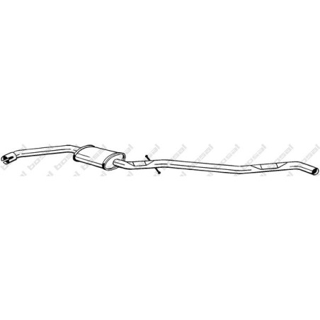 Stredný tlmič výfuku BOSAL 291-001