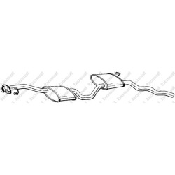 Stredný tlmič výfuku BOSAL 289-861