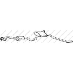 Stredný tlmič výfuku BOSAL 289-853