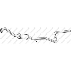 Stredný tlmič výfuku BOSAL 289-473