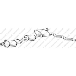 Stredný tlmič výfuku BOSAL 288-929
