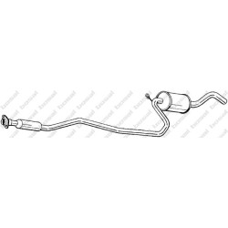 Stredný tlmič výfuku BOSAL 288-789