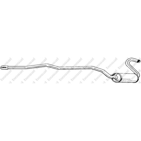 Stredný tlmič výfuku BOSAL 288-677