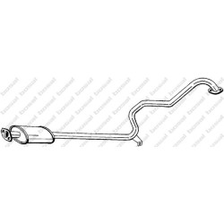 Stredný tlmič výfuku BOSAL 288-235