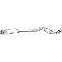 Stredný tlmič výfuku BOSAL 287-241
