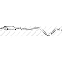 Stredný tlmič výfuku BOSAL 287-053