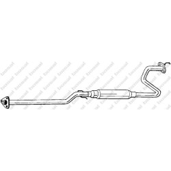 Stredný tlmič výfuku BOSAL 286-789
