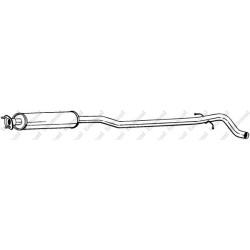 Stredný tlmič výfuku BOSAL 286-195