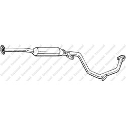 Stredný tlmič výfuku BOSAL 286-157