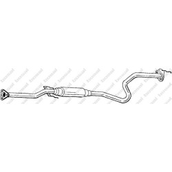 Stredný tlmič výfuku BOSAL 286-003