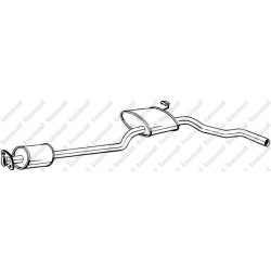 Stredný tlmič výfuku BOSAL 285-837