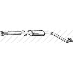 Stredný tlmič výfuku BOSAL 285-431