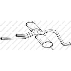 Stredný tlmič výfuku BOSAL 285-093