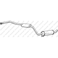 Stredný tlmič výfuku BOSAL 285-083