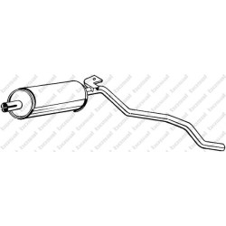 Stredný tlmič výfuku BOSAL 284-741