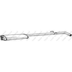 Stredný tlmič výfuku BOSAL 284-425