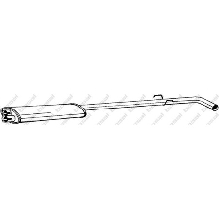 Stredný tlmič výfuku BOSAL 284-425