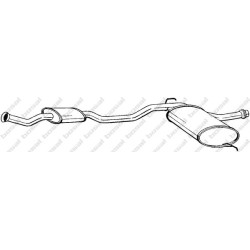 Stredný tlmič výfuku BOSAL 284-325
