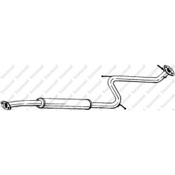 Stredný tlmič výfuku BOSAL 284-263