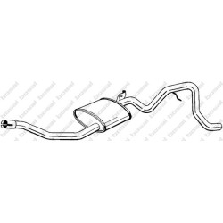 Stredný tlmič výfuku BOSAL 284-003