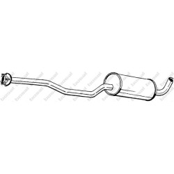 Stredný tlmič výfuku BOSAL 283-963