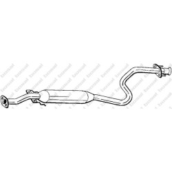 Stredný tlmič výfuku BOSAL 283-823