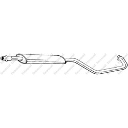 Stredný tlmič výfuku BOSAL 283-627