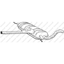 Stredný tlmič výfuku BOSAL 283-363