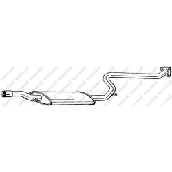 Stredný tlmič výfuku BOSAL 283-283