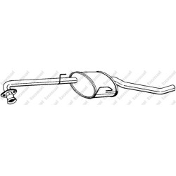 Stredný tlmič výfuku BOSAL 283-211