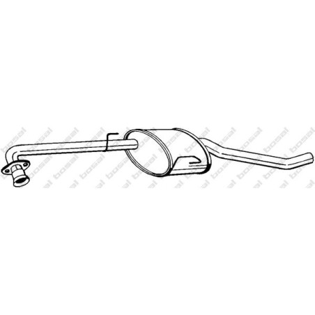 Stredný tlmič výfuku BOSAL 283-211