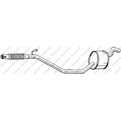 Stredný tlmič výfuku BOSAL 283-209
